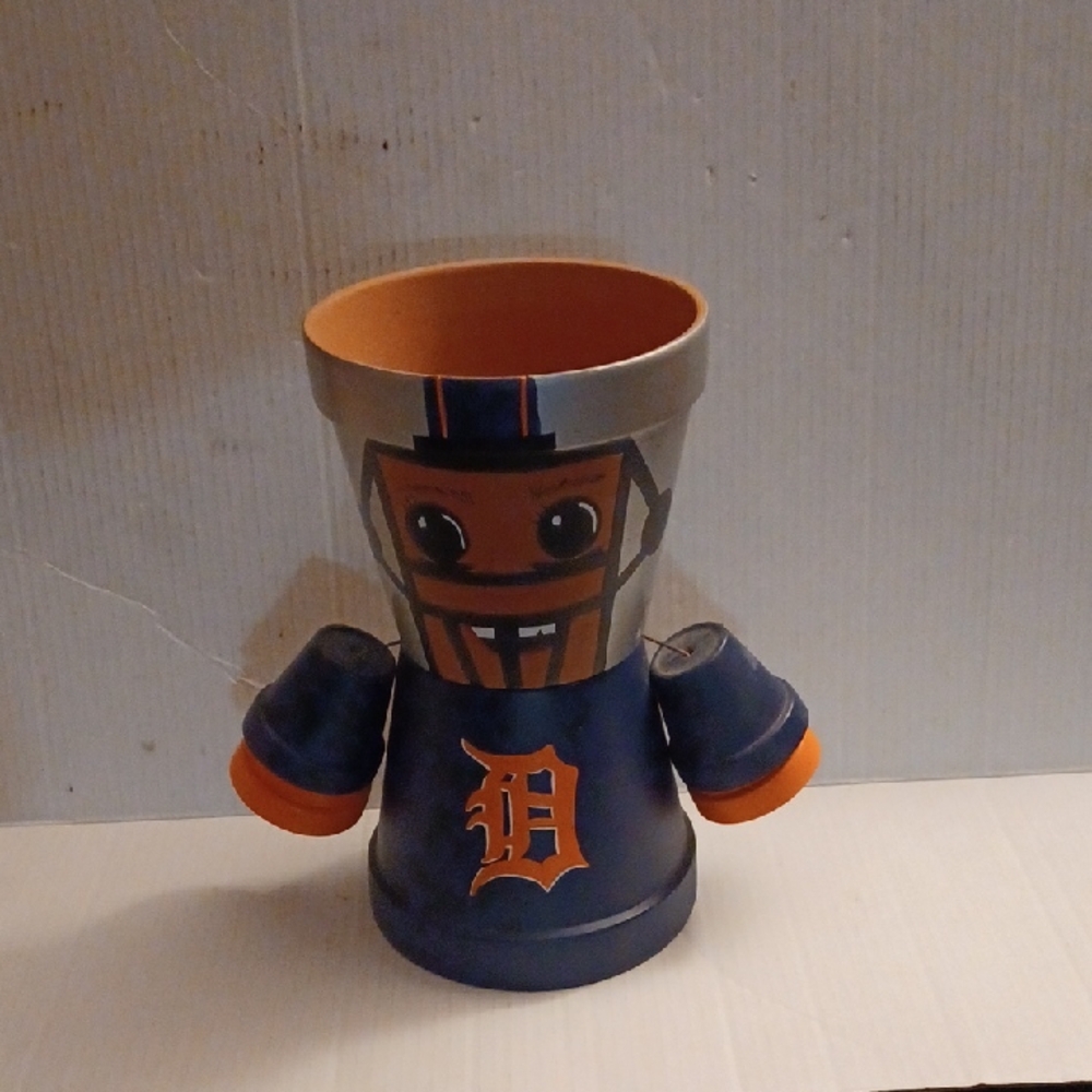 Detroit Tigers Themed Plant Pot